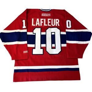 Copied - Guy Lafleur SIGNED Canadiens Red CCM Authentic Jersey - NWOT Size Small